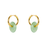 Orecchini cerchio e ciambellina Izu - Verde - Sodini Bijoux