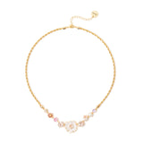 Choker with rope chain and flowers Hanami - Multicolor - Sodini Bijoux