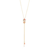 Collana lunga a cravatta e fiori Hanami - Multicolor - Sodini Bijoux