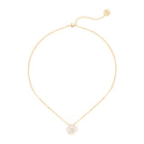 Choker with chain, mini spheres and little flower Hanami - White - Sodini Bijoux