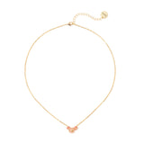 Choker with chain and three little flowers Hanami - Pink - Sodini Bijoux