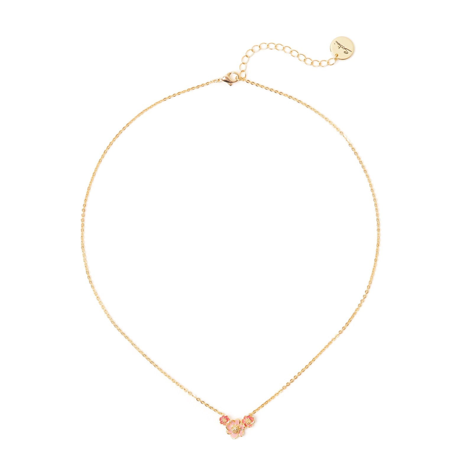 Girocollo catena e tre fiorellini Hanami - Rosa - Sodini Bijoux