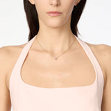 Choker with chain and little flower Hanami - Pink - Sodini Bijoux