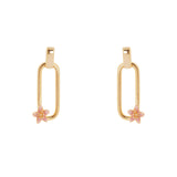 Orecchini maglia lunga e fiorellino Hanami - Oro - Sodini Bijoux