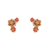 Orecchini a tre fiorellini Hanami - Rosa - Sodini Bijoux