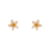 Orecchini fiore a cinque petali Hanami - Bianco - Sodini Bijoux