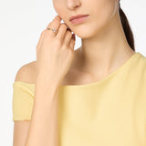 Ring with crystal and little flower Hanami - Pink - Sodini Bijoux