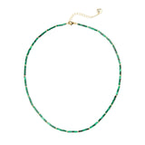 Short necklace beads small cylinder Juicy - Green - Sodini Bijoux