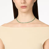 Short necklace beads small cylinder Juicy - Green - Sodini Bijoux
