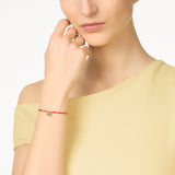 Bracciale elastico beads cilindretto Juicy - Rosso - Sodini Bijoux