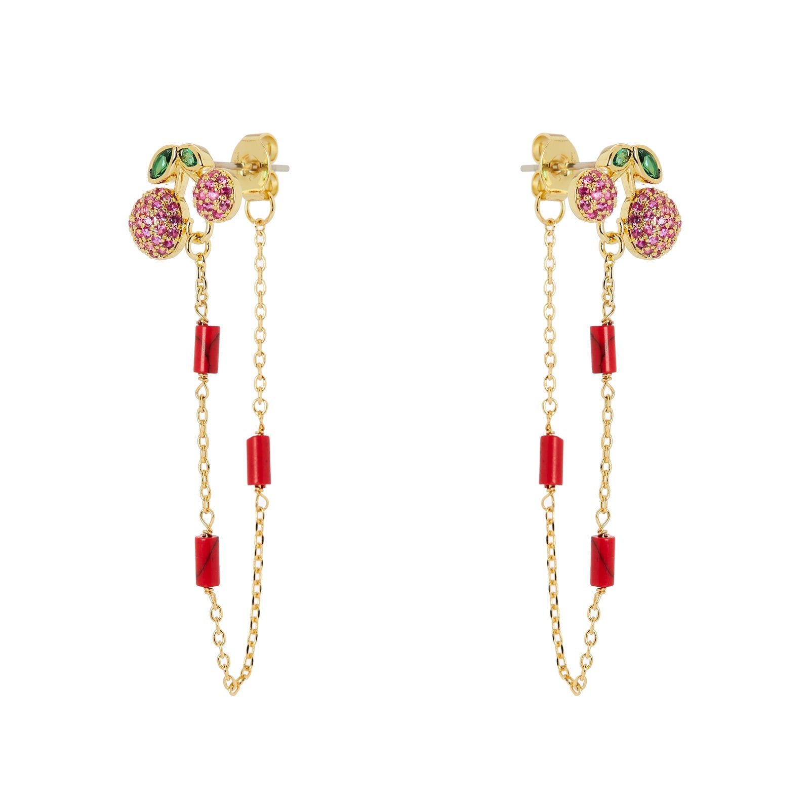 Orecchini ciliege e catenella Juicy - Multicolor - Sodini Bijoux