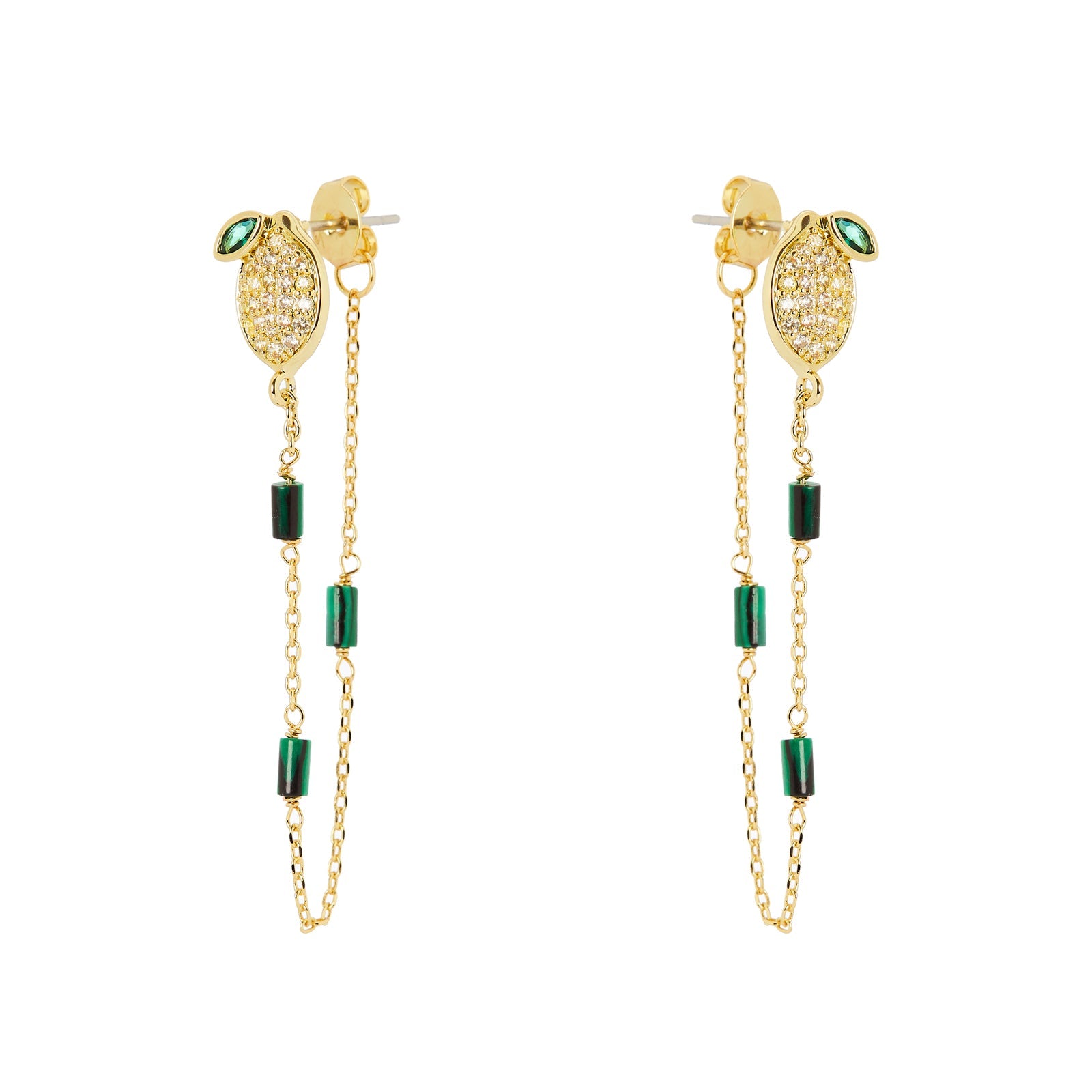 Orecchini limone e catenella Juicy - Multicolor - Sodini Bijoux