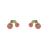 Cherry earrings pavé Juicy - Multicolor - Sodini Bijoux