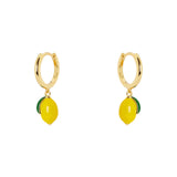 Orecchini cerchio e limone Juicy - Multicolor - Sodini Bijoux