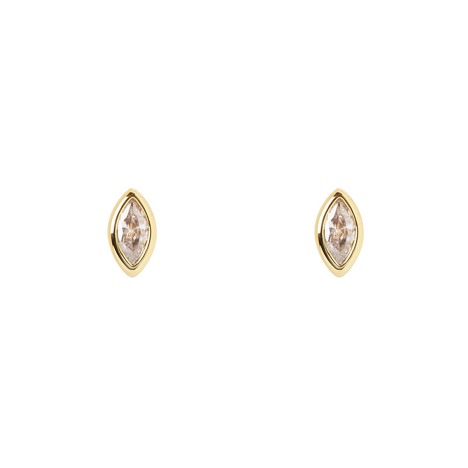 Piccoli orecchini navette Juicy - Bianco - Sodini Bijoux