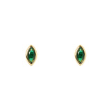 Small earrings navette Juicy - Green - Sodini Bijoux