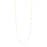 Collana lunga fiori cilindretti Juliet - Champagne - Sodini Bijoux