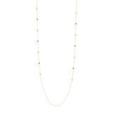 Collana lunga fiori cilindretti Juliet - Blu - Sodini Bijoux