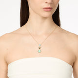 Necklace with three flowers Juliet - Blue - Sodini Bijoux