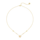 Girocollo con fiore pavè Juliet - Champagne - Sodini Bijoux