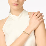 Bracciale elastico fiore pavè Juliet - Champagne - Sodini Bijoux