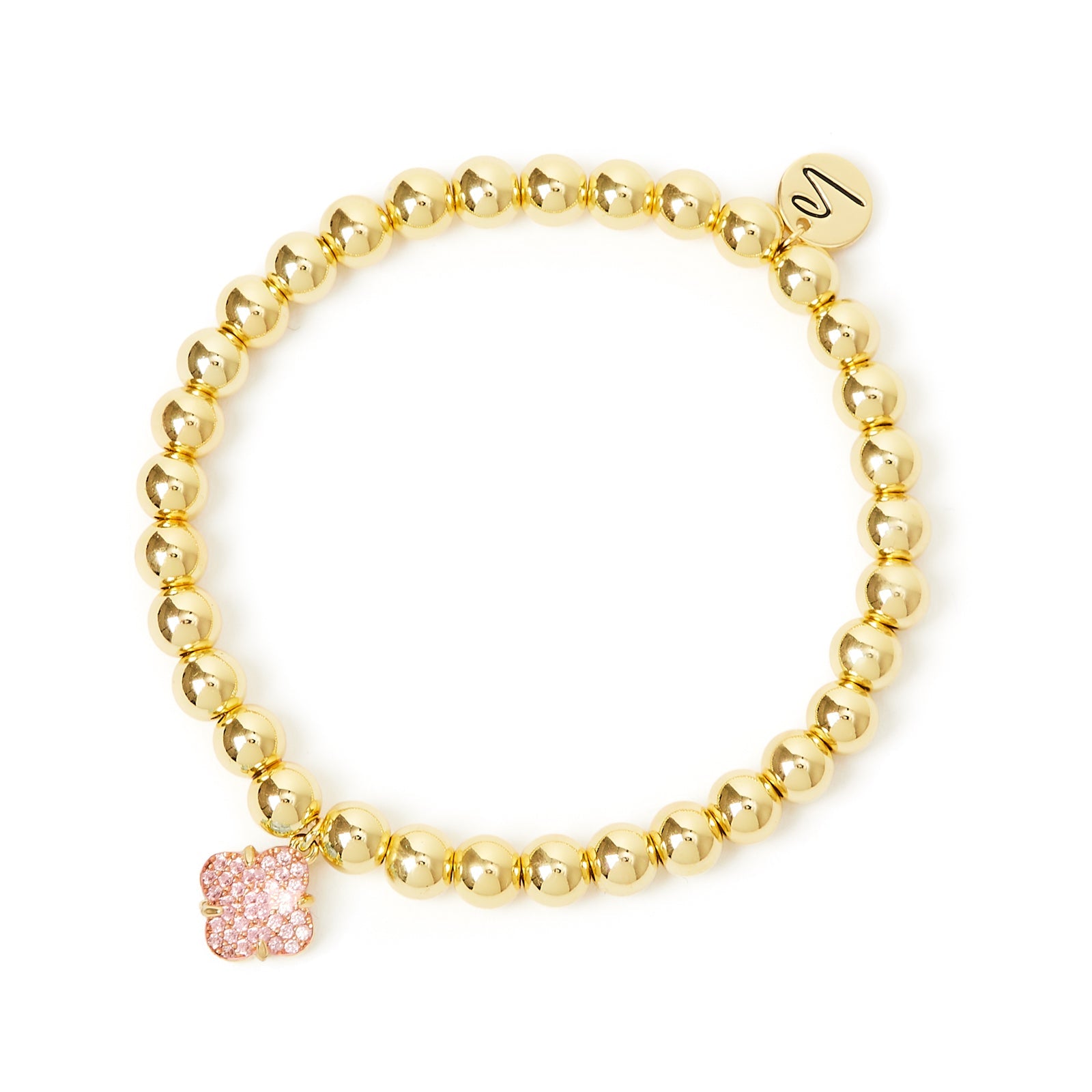 Bracciale elastico fiore pavè Juliet - Rosa - Sodini Bijoux
