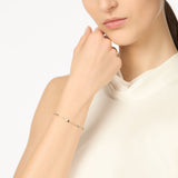 Bracciale catena fiori cilindretti Juliet - Blu - Sodini Bijoux