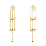 Orecchini a tre catene Juliet - Blu - Sodini Bijoux