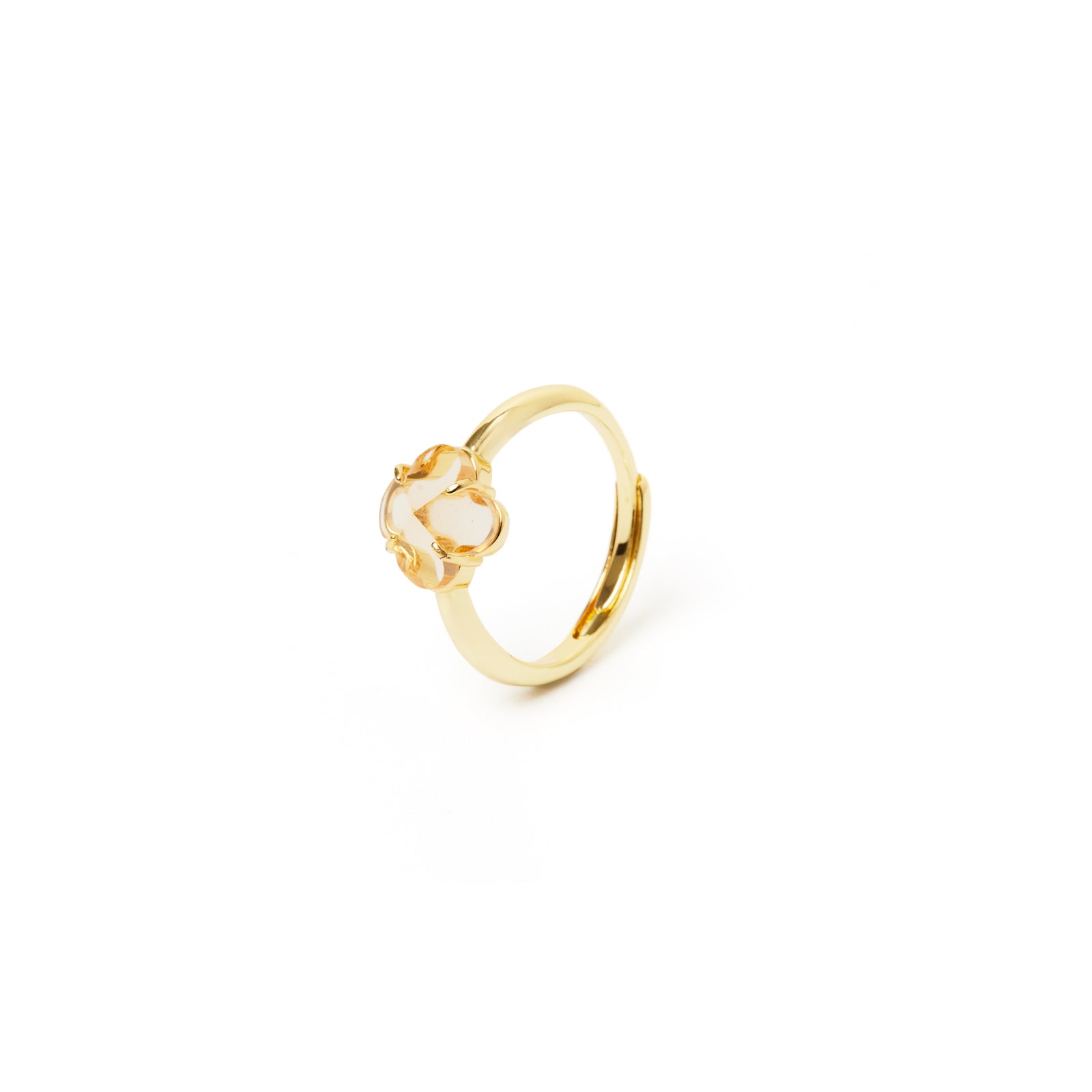 Anello fiore cabochon Juliet - Champagne - Sodini Bijoux