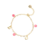 Bracciale catena di cuoricini Candy Love - Rosa - Sodini Bijoux