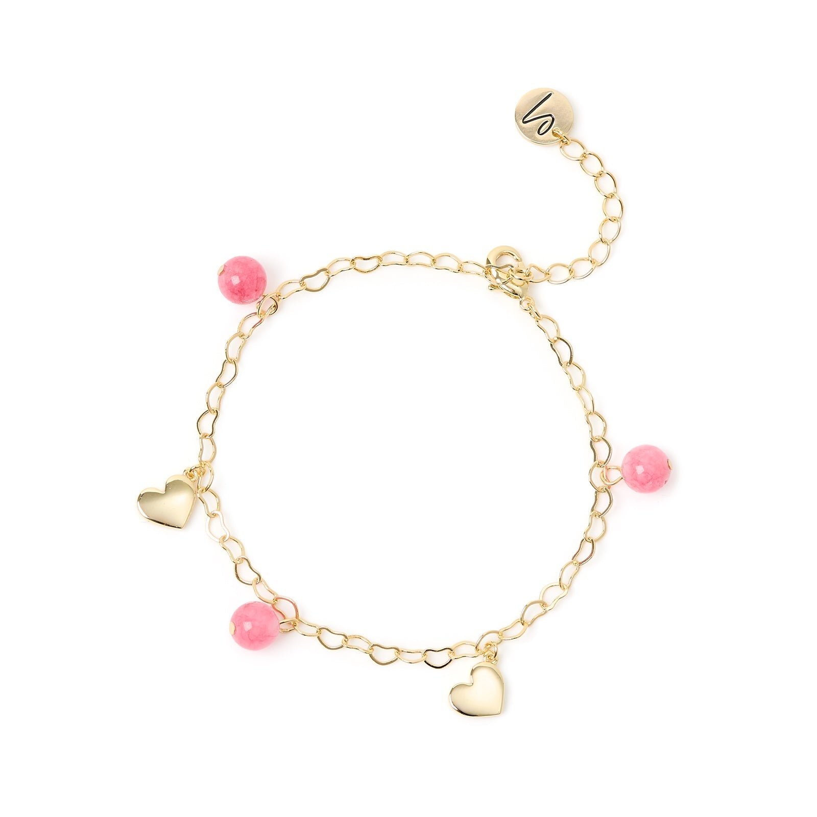 Bracciale catena di cuoricini Candy Love - Rosa - Sodini Bijoux