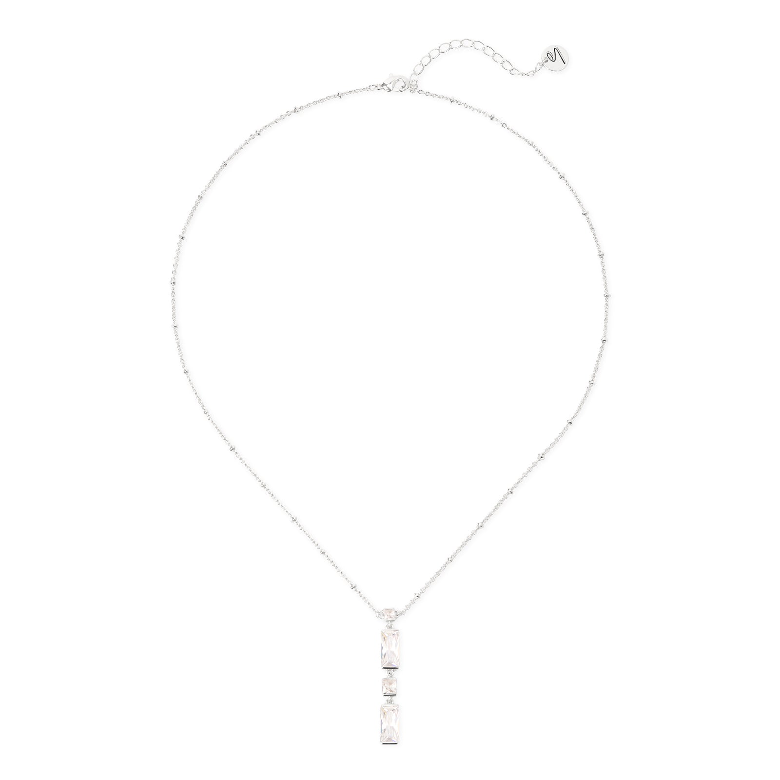 Collana corta pendente tre cristalli Pulse - Argento - Sodini Bijoux