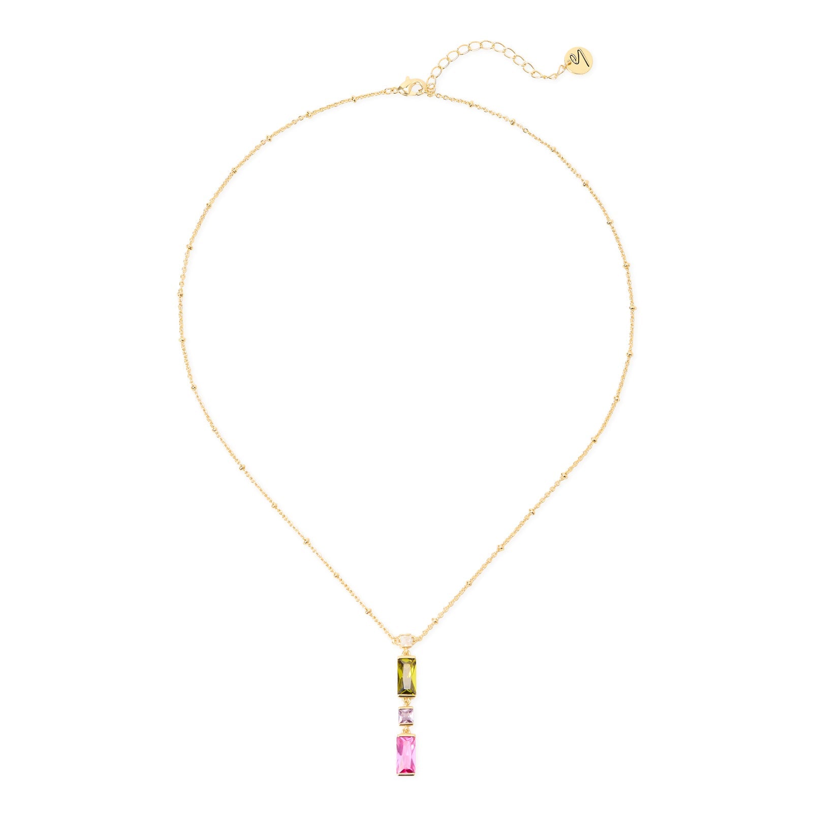 Collana corta pendente tre cristalli Pulse - Oro - Sodini Bijoux