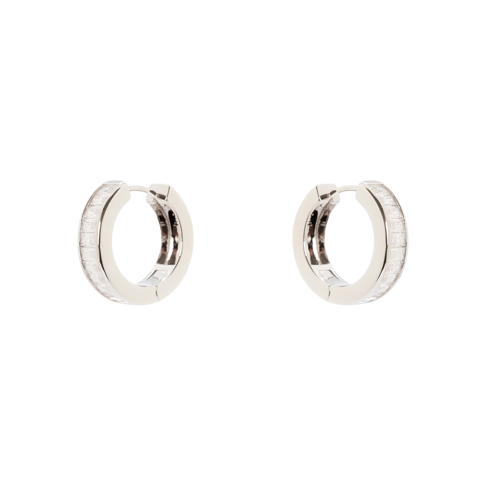 Orecchini cerchio cristalli Pulse - Argento - Sodini Bijoux