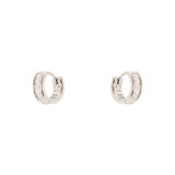 Piccoli orecchini cerchietto cristalli Pulse - Argento - Sodini Bijoux