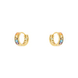 Piccoli orecchini cerchietto cristalli Pulse - Oro - Sodini Bijoux