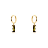 Orecchini cerchio pendente baguette Pulse - Verde - Sodini Bijoux