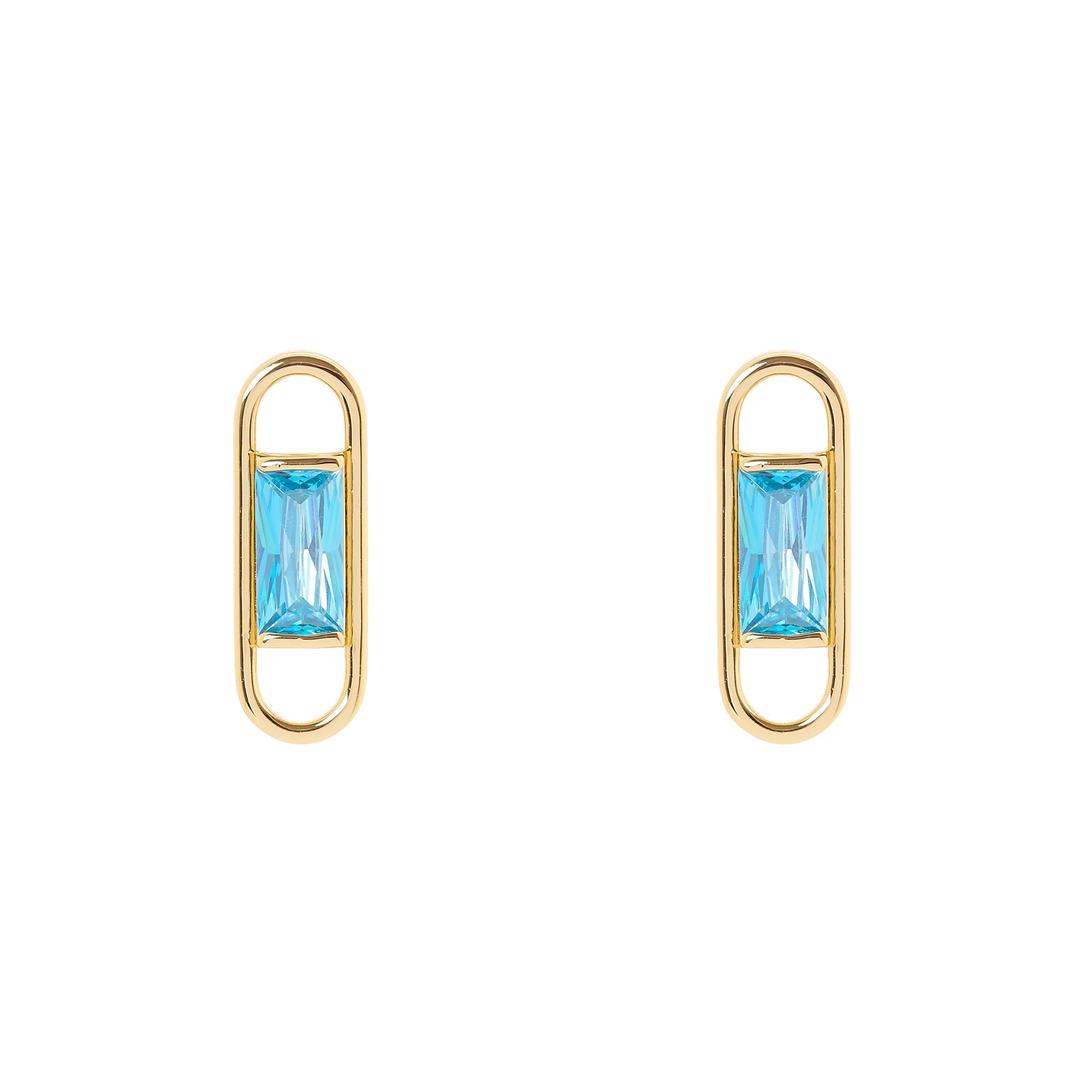 Orecchini ovali baguette Pulse - Turchese - Sodini Bijoux