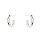Orecchini cerchio geometrico Pulse - Bianco - Sodini Bijoux