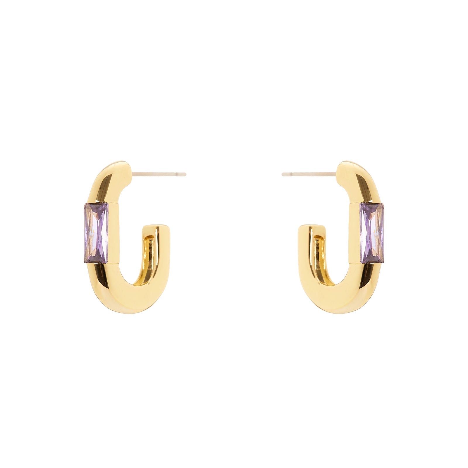 Orecchini cerchio geometrico Pulse - Viola - Sodini Bijoux