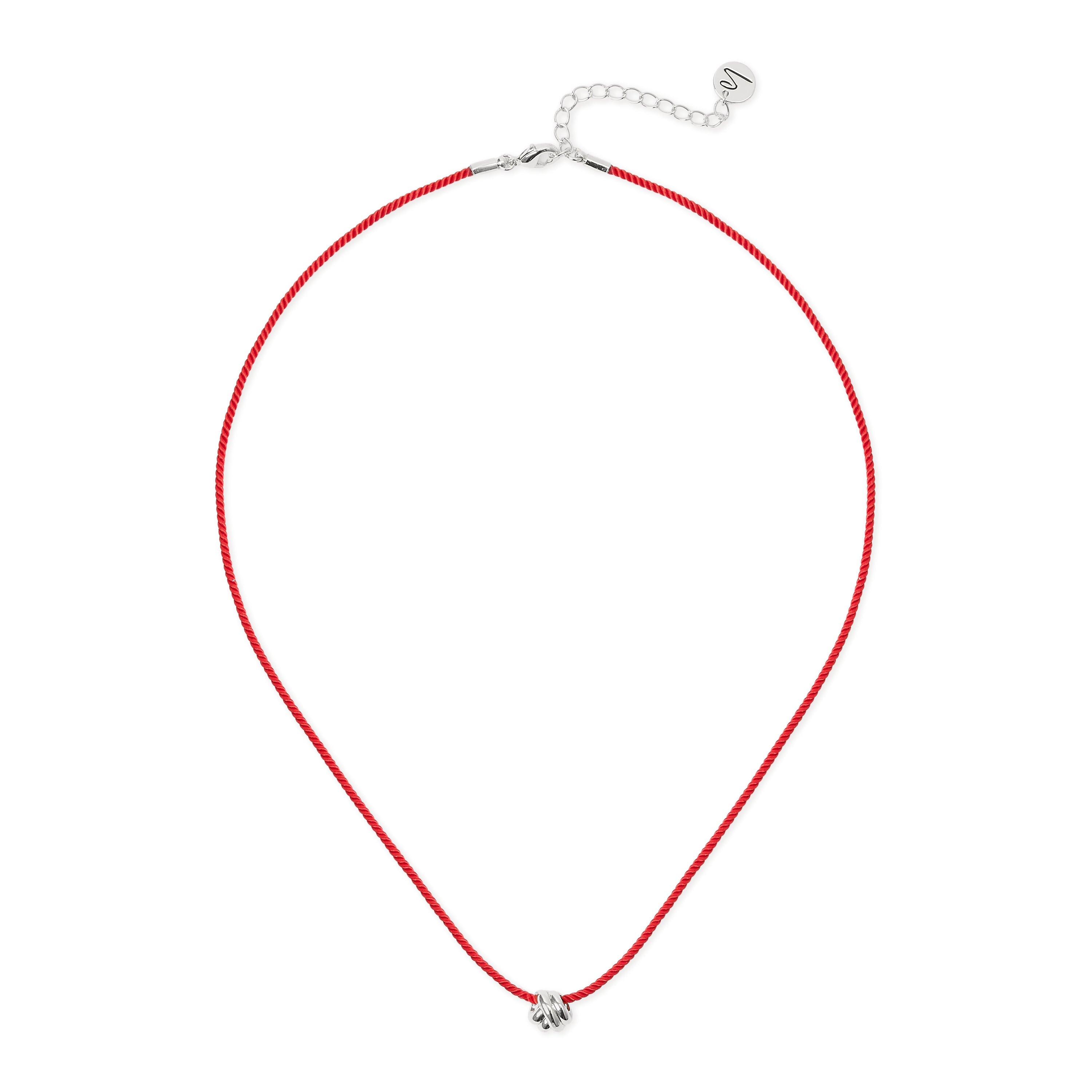 Collana corta cordino nodo Bond - Rosso - Sodini Bijoux