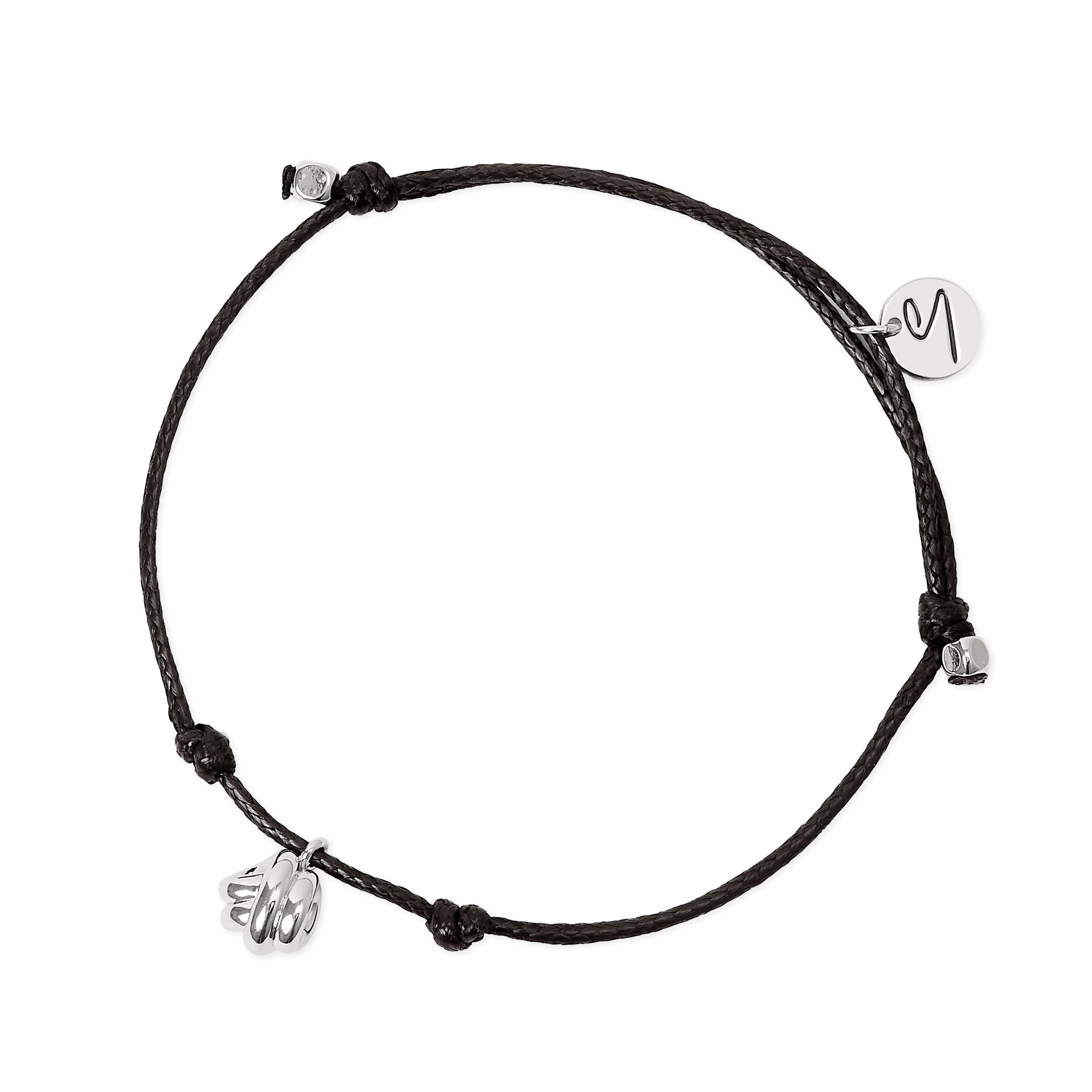 Bracciale cordino nodo Bond - Nero - Sodini Bijoux