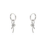 Orecchini cerchietto nodo pendente Bond - Argento - Sodini Bijoux