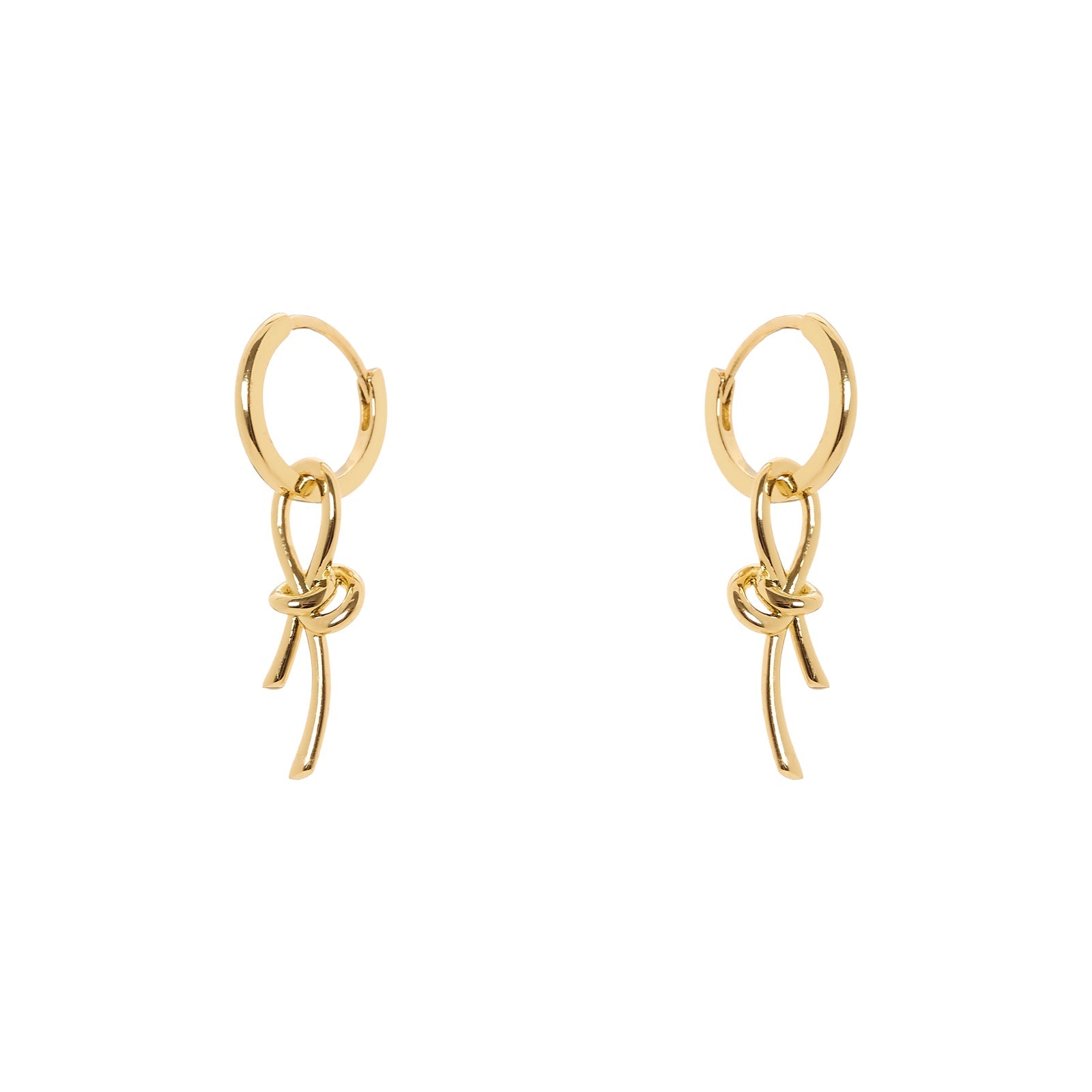 Orecchini cerchietto nodo pendente Bond - Oro - Sodini Bijoux