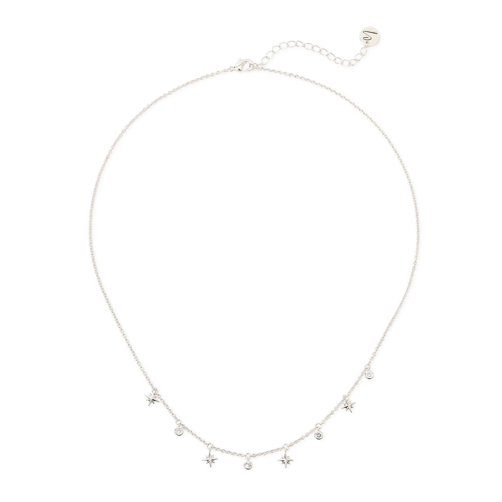 Collana con stelle e cristalli pendenti Starlet - Argento - Sodini Bijoux