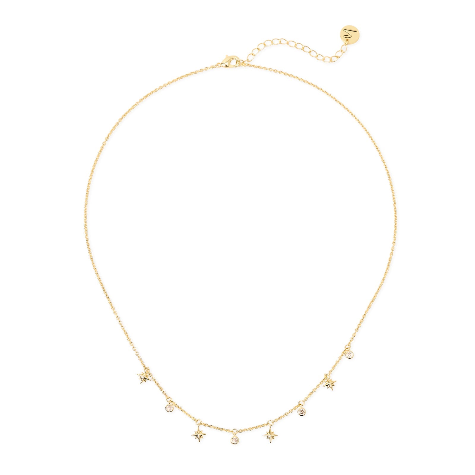 Collana con stelle e cristalli pendenti Starlet - Oro - Sodini Bijoux