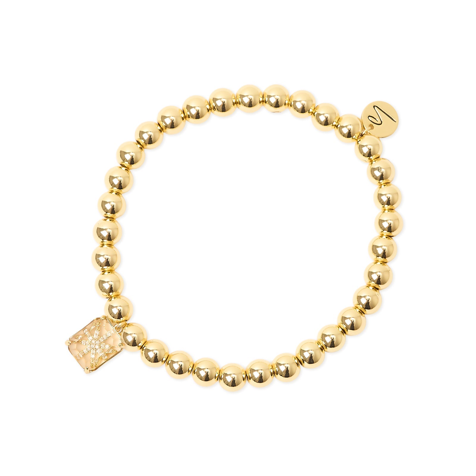 Bracciale elastico con pendente in stone glass Starlet - Oro - Sodini Bijoux