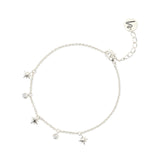 Bracciale con stelle e cristalli pendenti Starlet - Argento - Sodini Bijoux