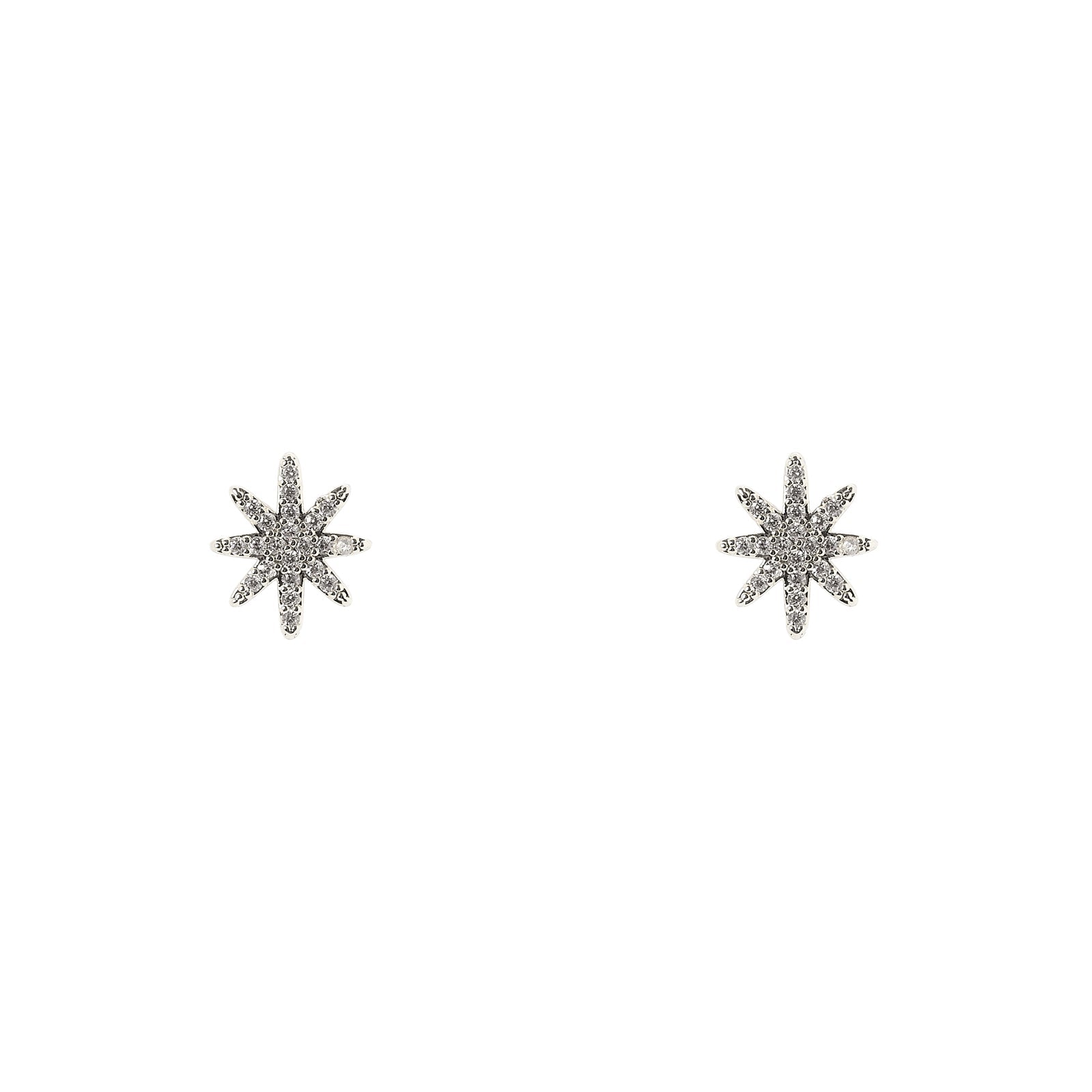 Orecchini con stella in pavé di zirconi Starlet - Argento - Sodini Bijoux