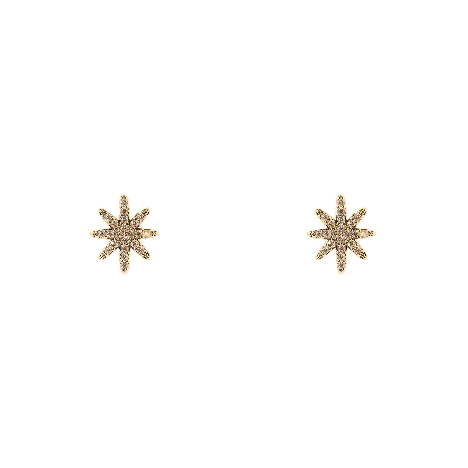 Orecchini con stella in pavé di zirconi Starlet - Oro - Sodini Bijoux